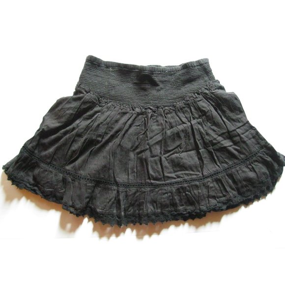 No Boundaries Black Ruffle Lace Mini Skirt - Picture 1 of 8